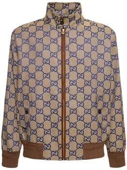Gucci | Macro Gg Canvas Jacket W/leather,商家LUISAVIAROMA,价格¥19886