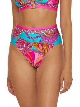 Trina Turk | Meilani High-Waisted Bikini Bottom,商家Saks Fifth Avenue,价格¥661