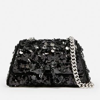 推荐Self-Portrait Bow Mini Sequined Velvet Shoulder Bag商品