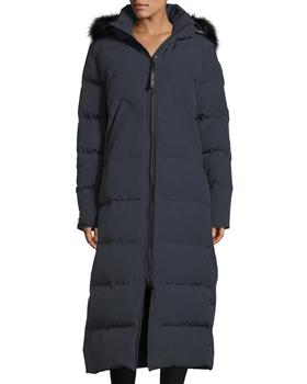 加拿大lululemon, Canada Goose | Mystique Long Hooded Puffer Parka Coat w/ Fur Trim商品图片 