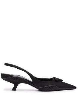 Prada | PRADA triangle logo plaque slingback pumps商品图片,7.6折