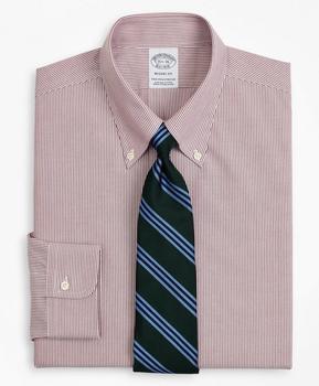 Brooks Brothers | Stretch Regent Regular-Fit  Dress Shirt, Non-Iron Poplin Button-Down Collar Fine Stripe商品图片,5折, 特价