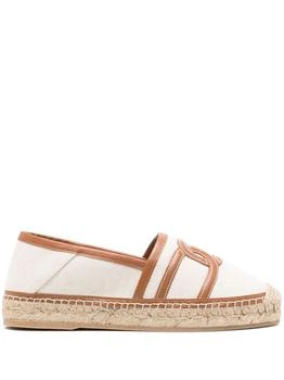 TOD'S - Canvas And Leather Espadrilles