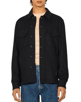 sandro leather jacket men, Sandro | Christophe Shirt Jacket商品图片 6折, 独家减免邮费