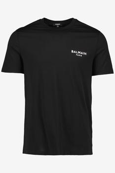 推荐Mens Balmain Black Embroidered Logo Chest T Shirt商品