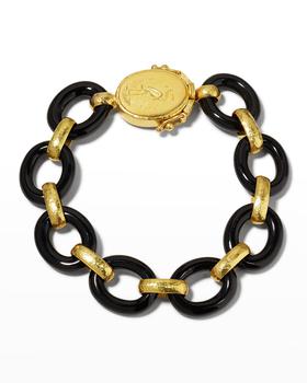 商品Black Jade and 19k Gold Bracelet图片