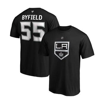 Fanatics | Men's Quinton Byfield Black Los Angeles Kings Authentic Stack Name and Number T-shirt商品图片,