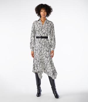 Karl Lagerfeld Paris | LOGO BELTED BUTTON DOWN MIDI DRESS商品图片,额外8折, 额外八折