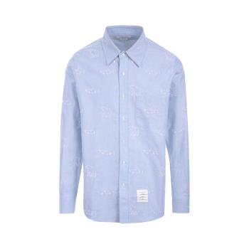 thom browne衬衫新款, Thom Browne | THOM BROWNE 男蓝色男士衬衫 MWL272E-07606-480商品图片 独家减免邮费
