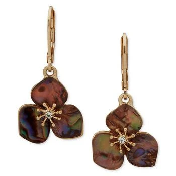 Lonna & Lilly | Gold-Tone Pavé & Stone Flower Drop Earrings 独家减免邮费