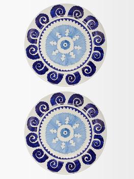 商品Set of two Swirl Sun painted ceramic plates,商家MATCHESFASHION,价格¥2472图片