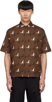 product Brown Bowling Short Sleeve Shirt image