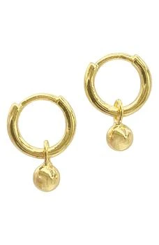 ADORNIA | 14K Gold Plated Ball Drop Huggie Hoop Earrings 3.6折, 独家减免邮费