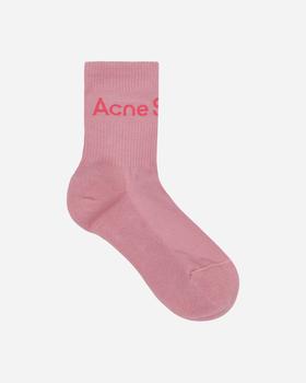 推荐Ribbed Logo Socks Pink商品