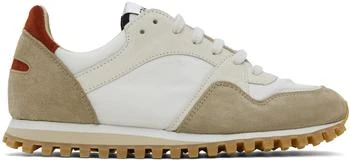 推荐White & Beige Marathon Trail Low Sneakers商品