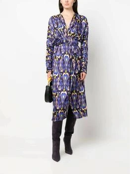 FORTE_FORTE | Northern Light Print Satin Dress In Night Fall,商家Premium Outlets,价格¥2764