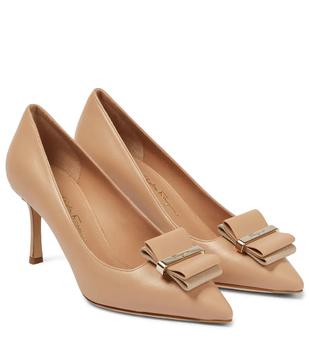 菲拉格慕鞋高跟鞋, Salvatore Ferragamo | Double Bow皮革高跟鞋商品图片 