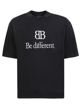 推荐Balenciaga BB Be Different Printed T-Shirt商品