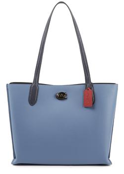 coach托特包斜挎包, Coach | Willow blue leather tote商品图片 