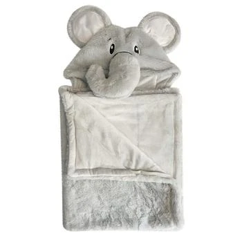 Happycare Textiles | Snoogie Boo Ultra-soft Baby Faux Fur Hooded Towel, 30" x 36",商家Macy's,价格¥270