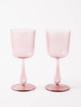 R+D.LAB | Set of two Luisa ridged wine glasses,商家MATCHES,价格�¥551