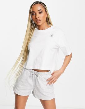 Jordan | Jordan Essentail boxy cropped t-shirt in white商品图片,
