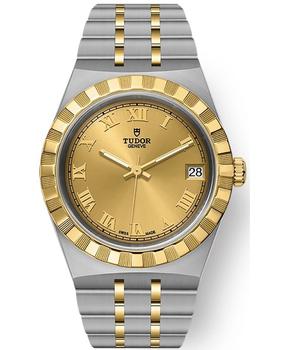 Tudor | Tudor Royal Champagne Dial Stainless Steel and Yellow Gold Unisex Watch M28403-0004商品图片,9.4折, 独家减免邮费