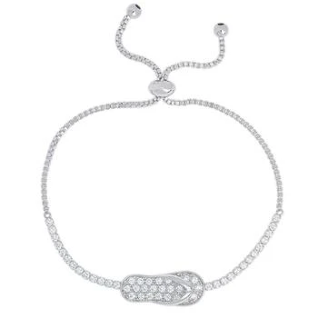 Macy's | Women's Fine Silver Plated Cubic Zirconia Flip Flop Bracelet 2.4折