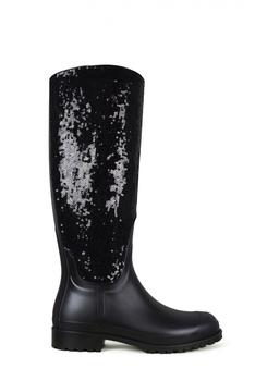圣罗兰鞋女鞋, Yves Saint Laurent | Luxury Shoes For Women   Saint Laurent Festival 25 Black Rubber Boots商品图片 9折