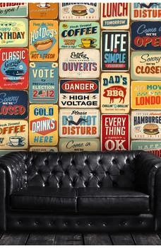 Multi Wall Sticker Decal Vintage Metal Signs