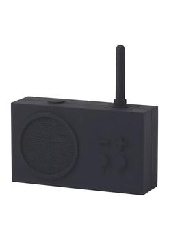 商品Tykho 3 3-Watt Splashproof Portable Rechargeable FM Radio with Bluetooth (Pure Black)图片