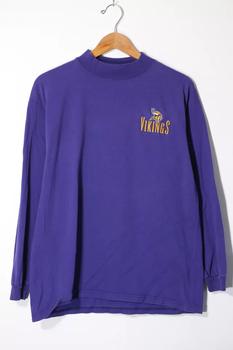 Urban Outfitters | Vintage NFL Minnesota Vikings Embroidered Mock Turtle Neck Long Sleeve T-shirt商品图片,1件9.5折, 一件九五折