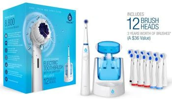 PURSONIC | Power Rechargeable Electric Toothbrush With UV Sanitizing Function, 12 Brush Heads Included,商家Premium Outlets,价格¥307