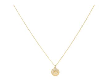 Michael Kors | 14K Gold-Plated Sterling Silver Pavé Engravable Pendant Necklace商品图片,4.5折
