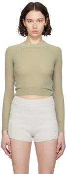 推荐Khaki Cropped Sweater商品