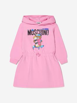推荐Moschino Pink Girls Snow Bear Hooded Dress商品