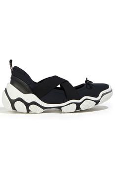 RED Valentino | Leather-trimmed neoprene sneakers商品图片,4.5折