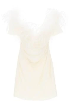 推荐Giuseppe Di Morabito Mini Dress In Poly Georgette With Feathers商�品