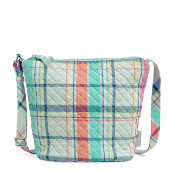 推荐Bucket Crossbody Bag in Pastel Plaid商品