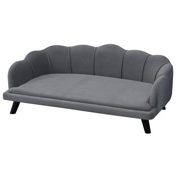 商品PawHut | Velvet Large Dog Couch with Foam Cushioning Soft Pearl Design,商家Macy's,价格¥1221图片