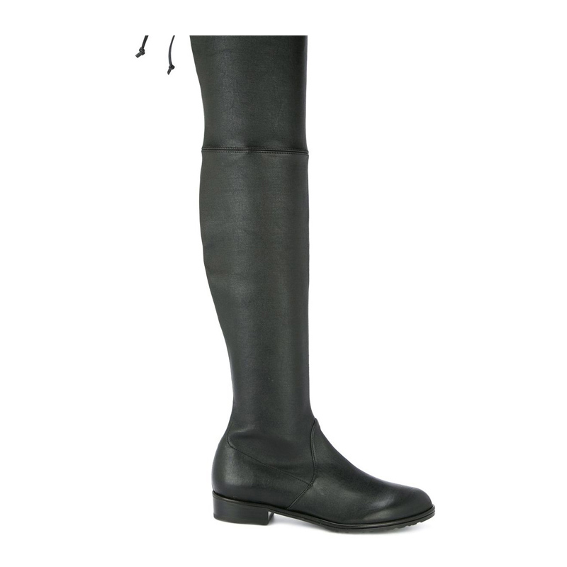 stuart weitzman lowland, Stuart Weitzman | STUART WEITZMAN 女士黑色小牛皮过膝系带长靴 LOWLAND-LUN-BLACK商品图片 独家减免邮费