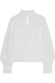 FRAME | Broderie anglaise ramie blouse商品图片,3折