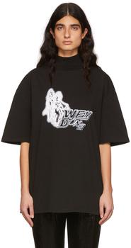 We11done评价, We11done | Black Cotton T-Shirt商品图片 3折, 满2件减$5, 满减