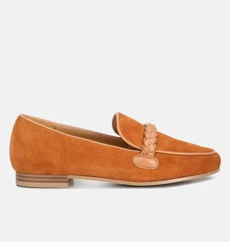 Rag & Co | Echo Suede Leather Braided Detail Loafers In Tan,商家Verishop,价格¥677