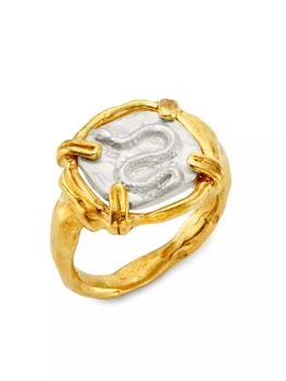 Alighieri | The Medusa Two-Tone Sterling Silver Ring,商家Saks Fifth Avenue,价格¥2982