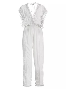 Peixoto | Katya Lace-Trim Cotton Jumpsuit,商家Saks Fifth Avenue,价格¥1900