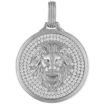 Esquire Men's Jewelry | Cubic Zirconia Lion Pendant in Sterling Silver, Created for Macy's商品图片,6折×额外8.5折, 额外八五折