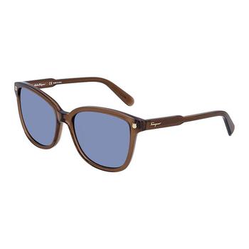 Salvatore Ferragamo | Ferragamo Blue Square Sunglasses SF815S 210 56商品图片,2.1折