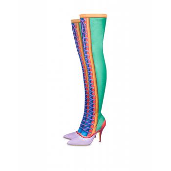Moschino | Trompe-l'œil Over-the-knee Boots商品图片,
