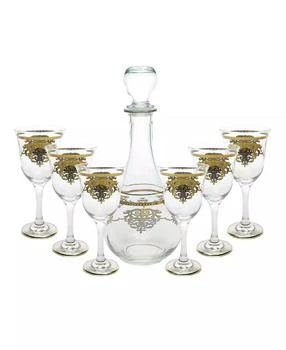 Classic Touch | 7 Piece Wine Set With Gold Artwork,商家Macy's,价格¥927